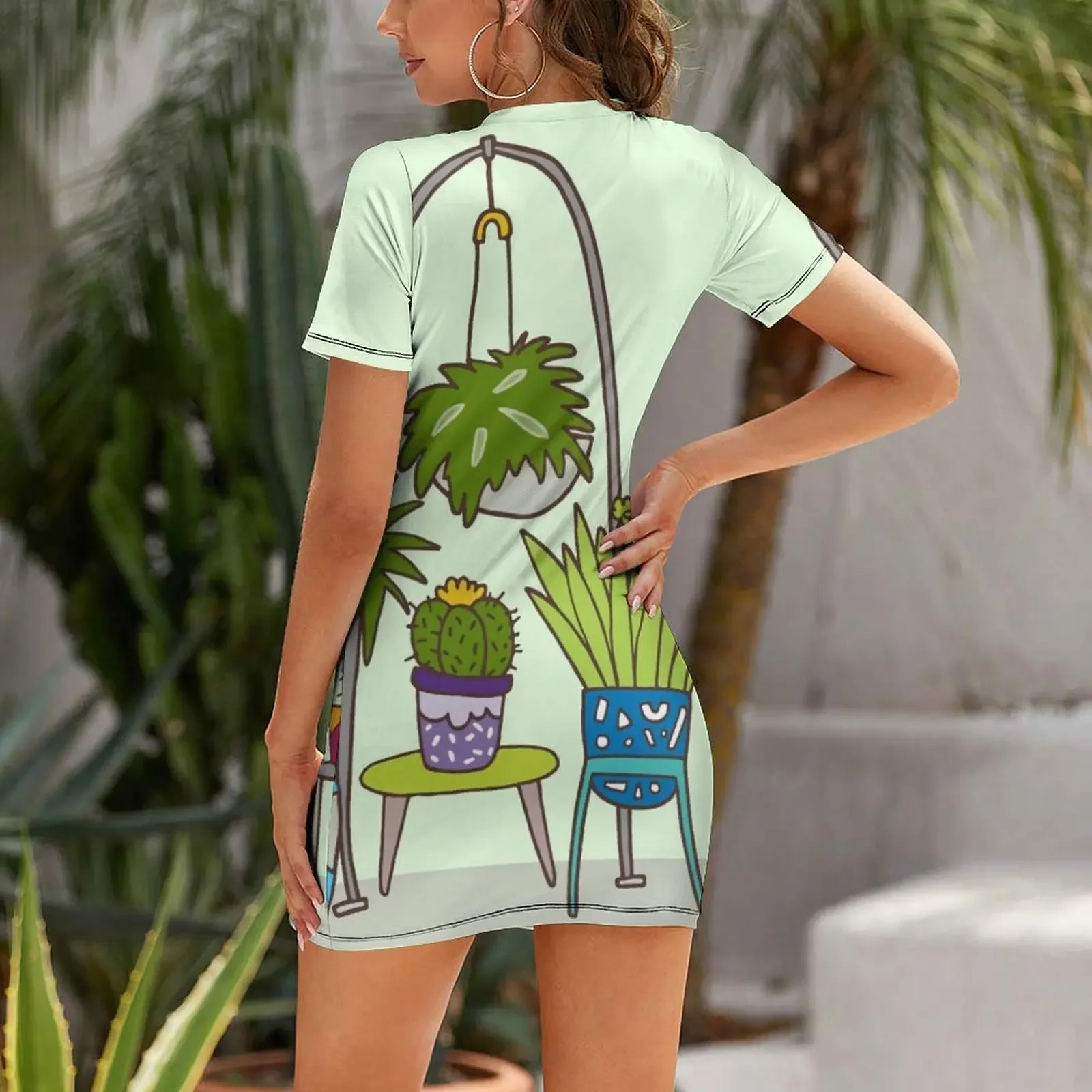 Vestido de manga curta com est - Korean Girl Lifestyle avaliação e preço